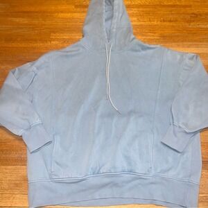 Harmony Balance Women Large Blue Pocket Oversized Long Sleeve Pullover Hoodie